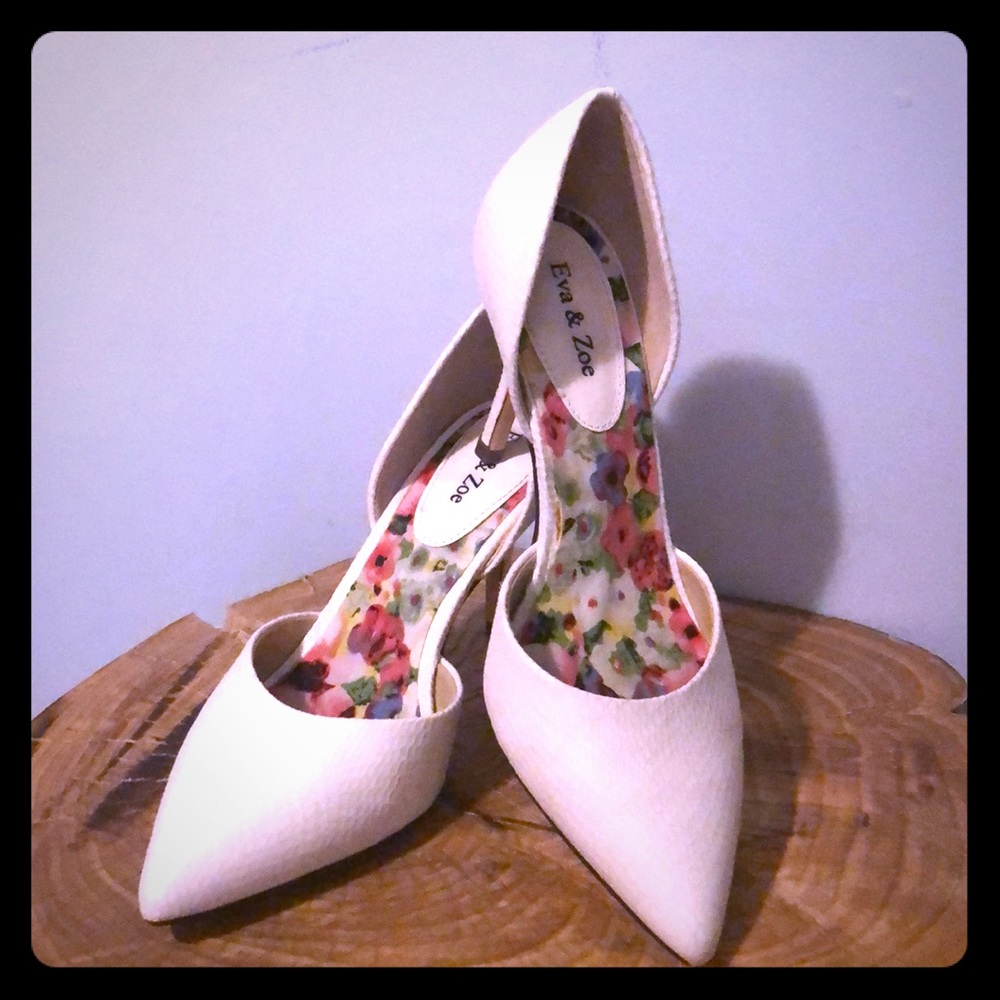 White Eva & Zoe heels